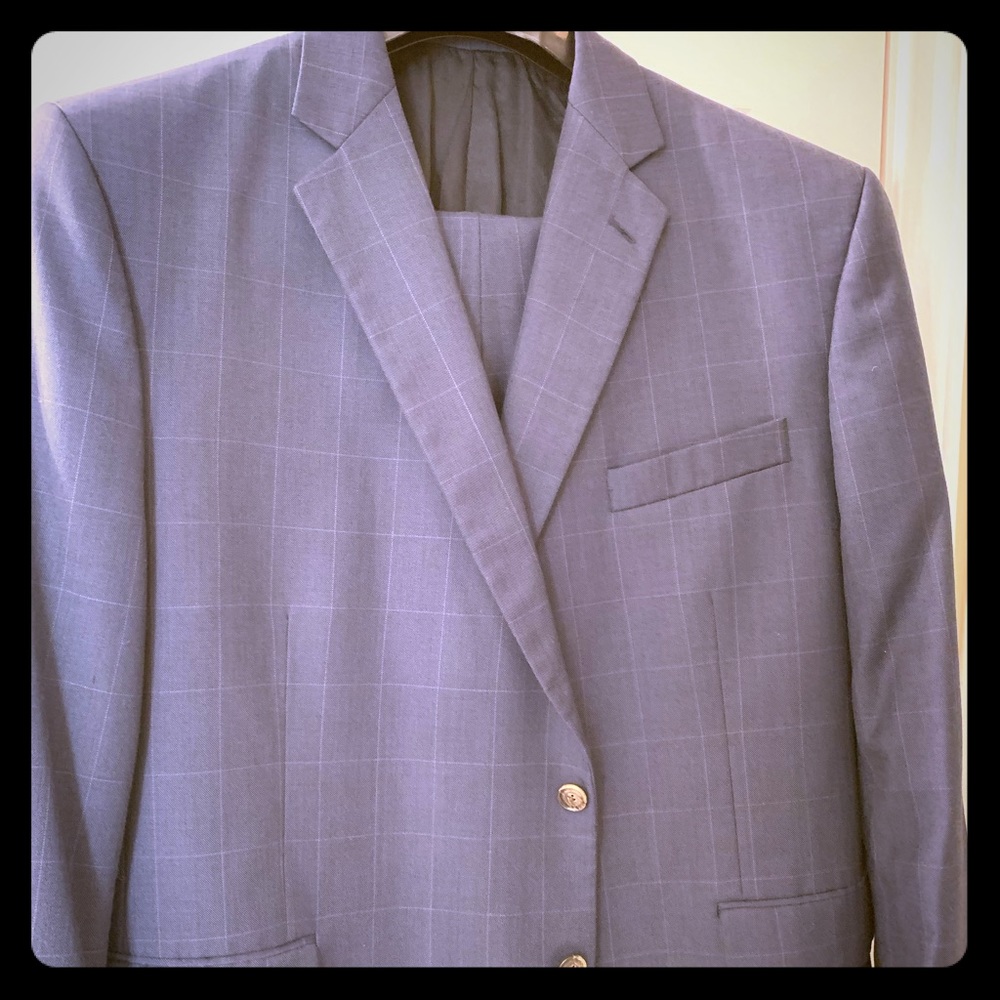 Stafford Blue Windowpane suit